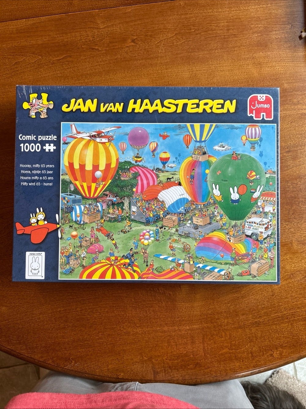 Jan van Haasteren Jumbo 1000-Piece Comic Puzzle - Hot Air Balloons - Blue